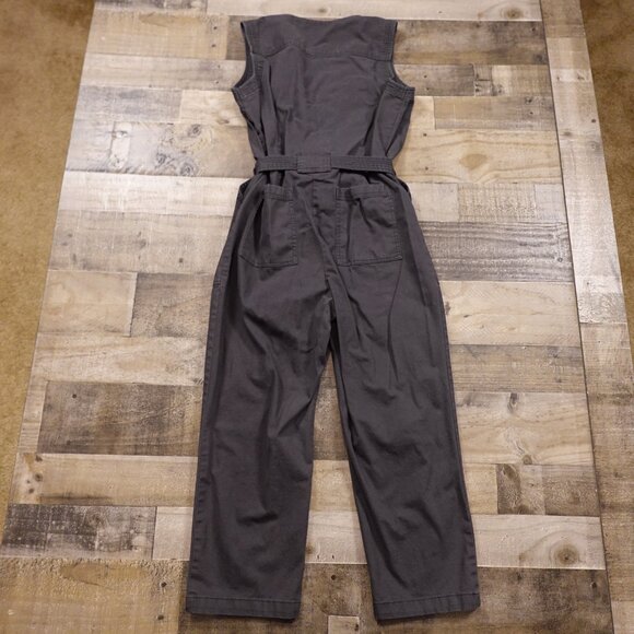 Old Navy Sleeveless Canvas Tie-Belt Utility Jumpsuit – Women’s Medium Gray - Picture 11 of 12